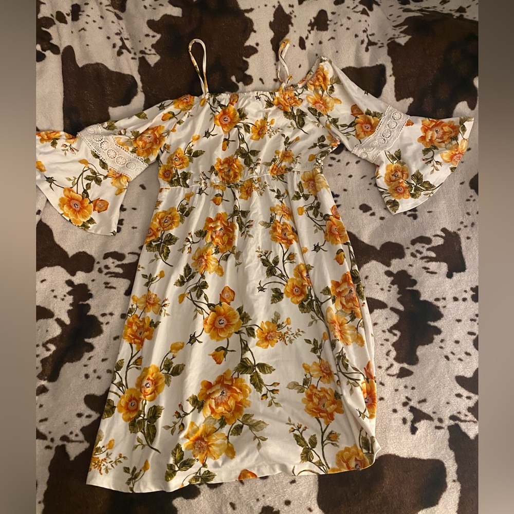 Elegant Floral Long Sleeve Dress